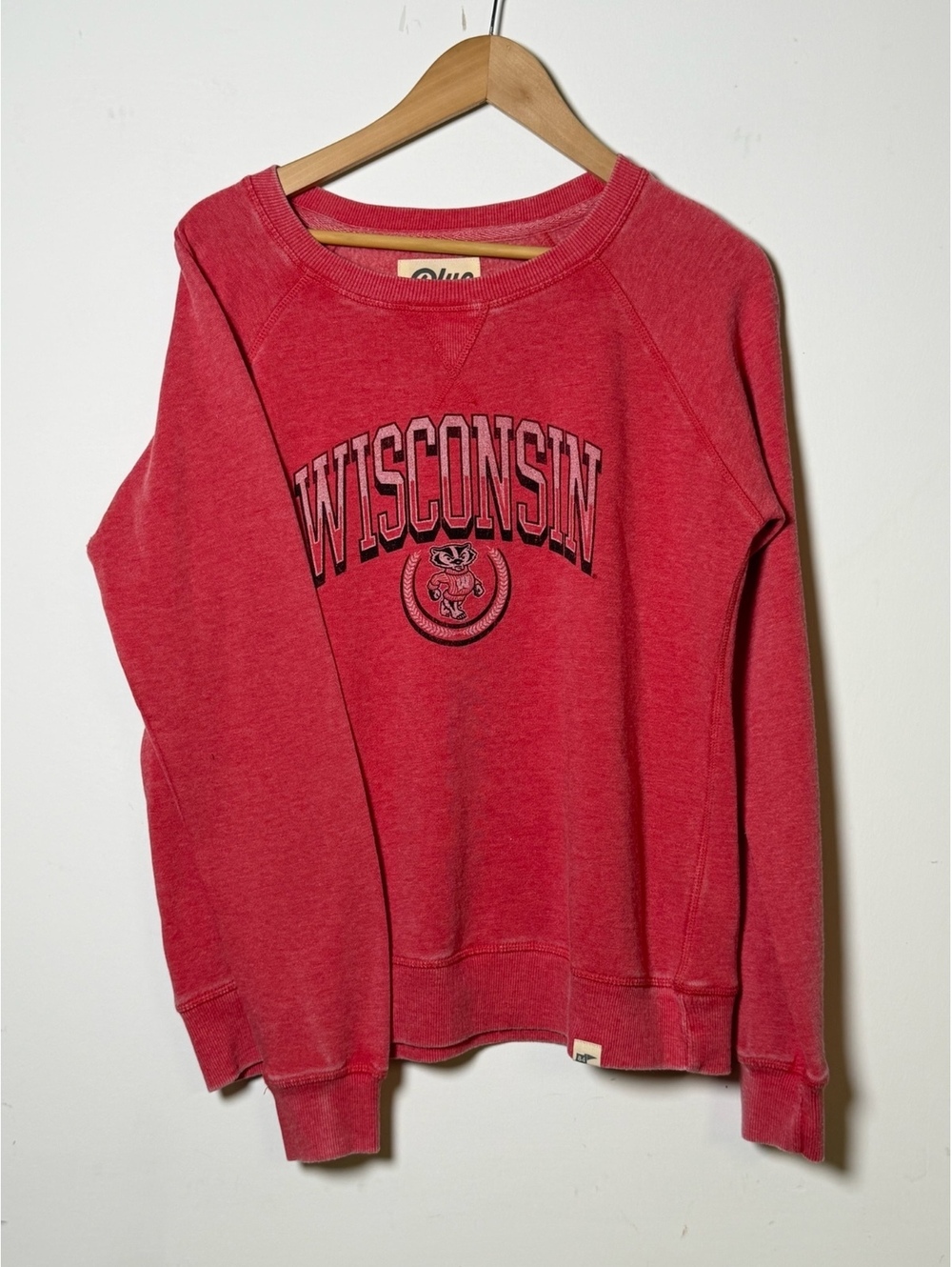 Blue 84 Wisconsin Badgers crewneck sweatshirt red heather size M